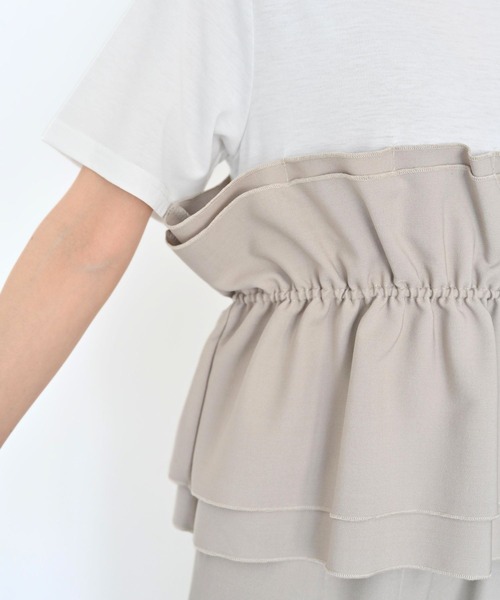 Ehre style（エーレスタイル）の「1枚で今っぽ コーデが 即完成 ビスチェ風トップス（Tシャツ/カットソー・レディース・ホワイト系/ホワイト×ブラック/ブラック×グレー・FREE）」の18枚目の写真