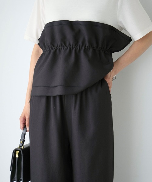 Ehre style（エーレスタイル）の「1枚で今っぽ コーデが 即完成 ビスチェ風トップス（Tシャツ/カットソー・レディース・ホワイト系/ホワイト×ブラック/ブラック×グレー・FREE）」の20枚目の写真