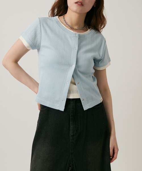 w closet（ダブルクローゼット）の「【レイヤード風】パターンメッシュレイヤードT（Tシャツ/カットソー・レディース・イエロー/ブルー/グレー/オフホワイト/ホワイト/ピンク/グレー系その他・FREE）」の18枚目の写真