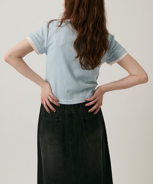 w closet（ダブルクローゼット）の「【レイヤード風】パターンメッシュレイヤードT（Tシャツ/カットソー・レディース・イエロー/ブルー/グレー/オフホワイト/ホワイト/ピンク/グレー系その他・FREE）」の20枚目の写真