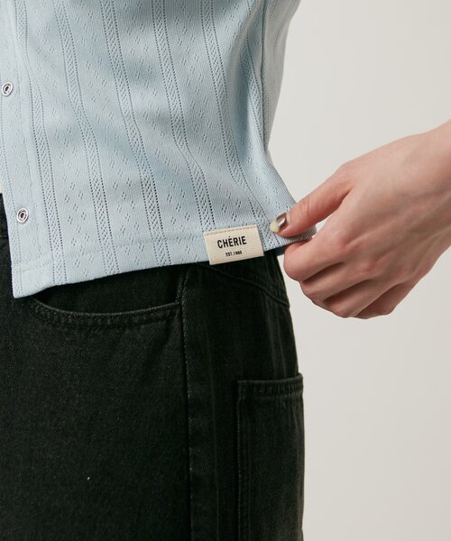 w closet（ダブルクローゼット）の「【レイヤード風】パターンメッシュレイヤードT（Tシャツ/カットソー・レディース・イエロー/ブルー/グレー/オフホワイト/ホワイト/ピンク/グレー系その他・FREE）」の22枚目の写真