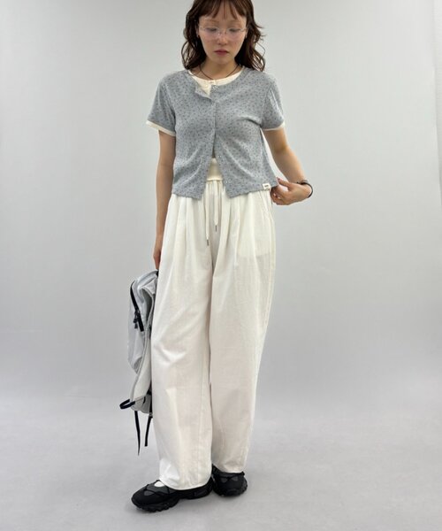 w closet（ダブルクローゼット）の「【レイヤード風】パターンメッシュレイヤードT（Tシャツ/カットソー・レディース・イエロー/ブルー/グレー/オフホワイト/ホワイト/ピンク/グレー系その他・FREE）」の15枚目の写真