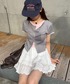 w closet（ダブルクローゼット）の「【レイヤード風】パターンメッシュレイヤードT　夏服（Tシャツ/カットソー・FREE）」