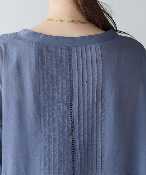 PREFERIR(プレフェリール)の「インド綿 フォークロア 刺繍見えピンタックコットンボイル ワンピース / 前開き・2WAY(ワンピース・レディース・ホワイト/ダークブルー/ブラック・FREE)」の15枚目の写真