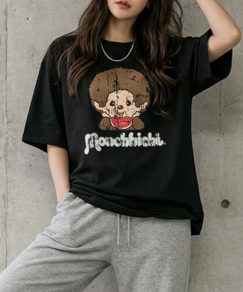 GLAMOROUS JANE(グラマラスジェーン)の「MonchhichiプリントTシャツ(Tシャツ/カットソー・レディース・ブラック/オフホワイト/チャコールグレー・FREE)」の15枚目の写真