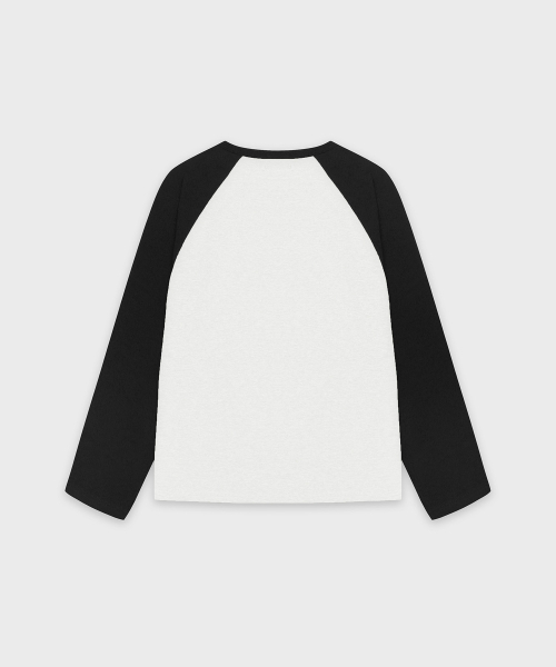 JUAN HOMME(ジュアンオム)の「ショルダーボタンラグランロングスリーブ(ブラック/ホワイト)(Tシャツ/カットソー・メンズ・その他・MEDIUM/LARGE/X-LARGE)」の2枚目の写真