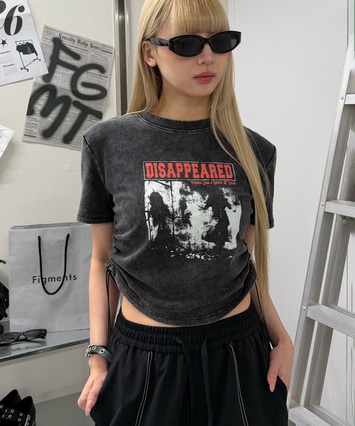 Figments（フィグメンツ）の「サイドドロストロンT（Tシャツ/カットソー・レディース・スミクロ・FREE）」の2枚目の写真