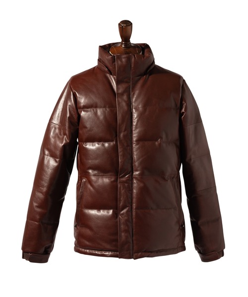 glamb(グラム)の「Signature Leather Down Jacket / シグネチャーレザーダウンジャケット(ダウンジャケット/コート・メンズ・ブラック/ブラウン・S/M/L)」の22枚目の写真