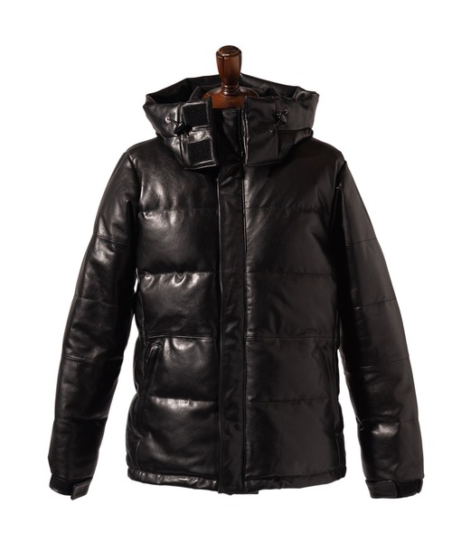 glamb(グラム)の「Signature Leather Down Jacket / シグネチャーレザーダウンジャケット(ダウンジャケット/コート・メンズ・ブラック/ブラウン・S/M/L)」の18枚目の写真