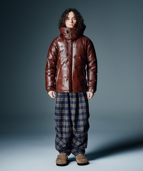 Signature Leather Down Jacket / シグネチャーレザーダウンジャケット