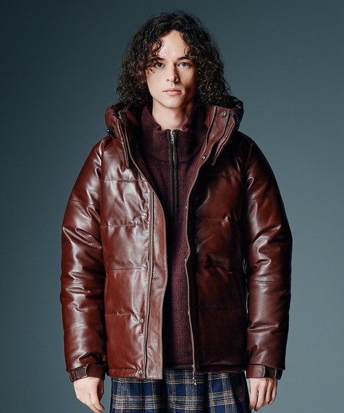 革ダウンジャケット　 Signature Leather Down Jacket / シグネチャーレザーダウンジャケット