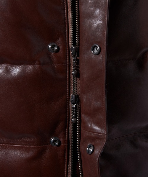 Signature Leather Down Jacket / シグネチャーレザーダウンジャケット