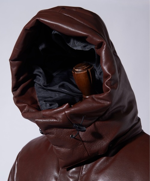 Signature Leather Down Jacket / シグネチャーレザーダウンジャケット