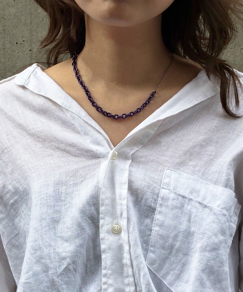and cloud（アンドクラウド）の「Colored Necklace M（ネックレス・レディース・グリーン/ピンク/レッド/ブルー/パープル/イエロー/オレンジ・FREE）」の15枚目の写真