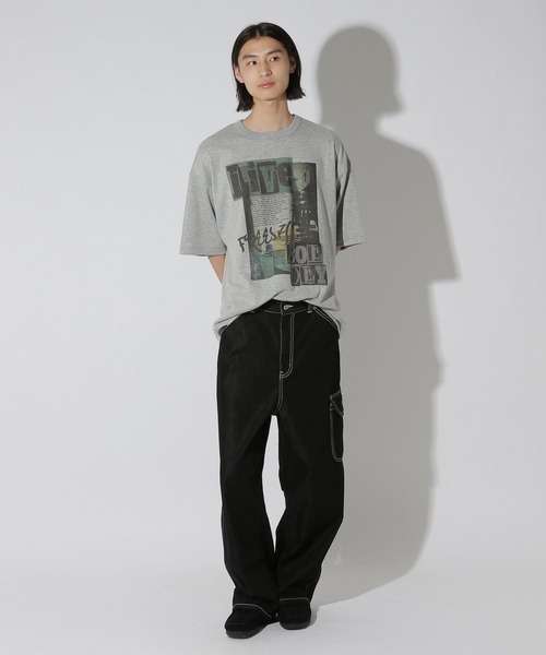 LAKOLE(ラコレ)の「フォトアートロックT / 689761(Tシャツ/カットソー・メンズ・グレー/ブラック/ホワイト・MEDIUM/LARGE)」の8枚目の写真