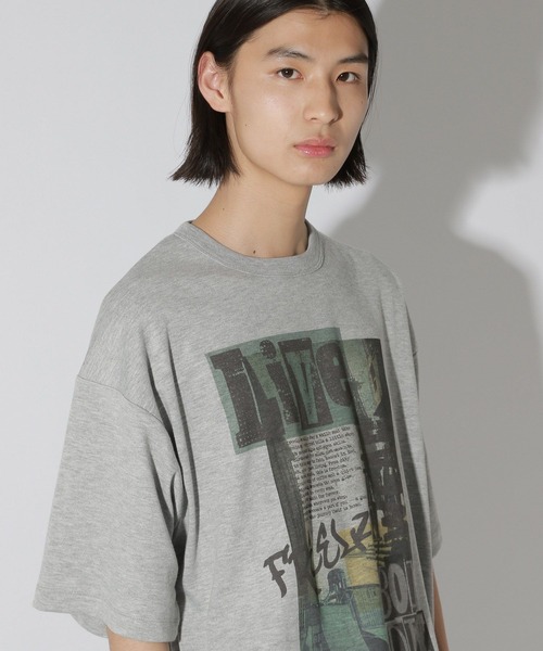LAKOLE(ラコレ)の「フォトアートロックT / 689761(Tシャツ/カットソー・メンズ・グレー/ブラック/ホワイト・MEDIUM/LARGE)」の12枚目の写真