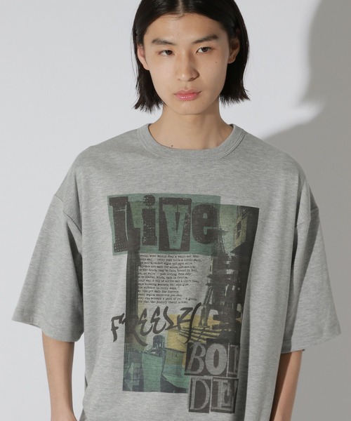 LAKOLE(ラコレ)の「フォトアートロックT / 689761(Tシャツ/カットソー・メンズ・グレー/ブラック/ホワイト・MEDIUM/LARGE)」の13枚目の写真
