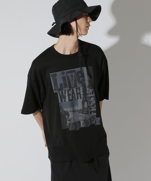 LAKOLE(ラコレ)の「フォトアートロックT / 689761(Tシャツ/カットソー・メンズ・グレー/ブラック/ホワイト・MEDIUM/LARGE)」の18枚目の写真