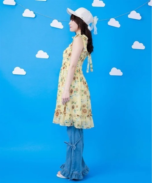 axes femme（アクシーズファム）の「ひまわり柄チュニック（チュニック・レディース・イエロー/ホワイト・FREE）」の4枚目の写真