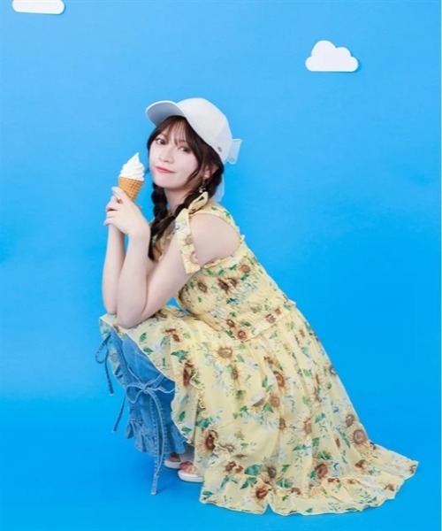 axes femme（アクシーズファム）の「ひまわり柄チュニック（チュニック・レディース・イエロー/ホワイト・FREE）」の8枚目の写真