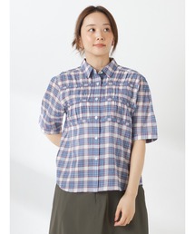 ギャザーチェックシャツ