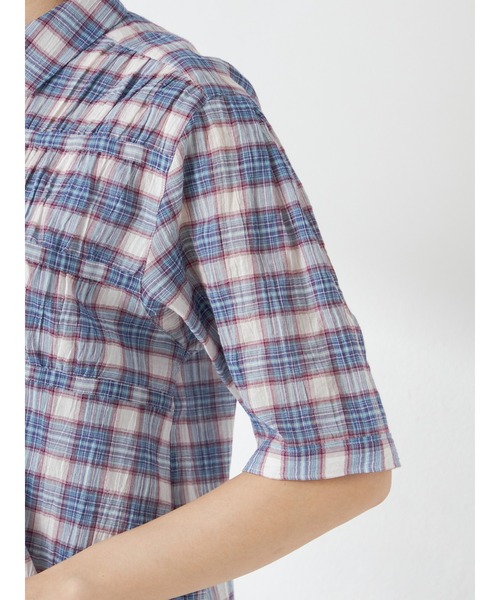 McGREGOR(マックレガー)の「ギャザーチェックシャツ(シャツ/ブラウス・レディース・ブラウン/レッド/アクア・M/L)」の9枚目の写真