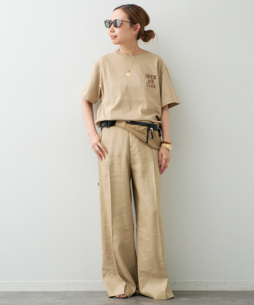 Deuxieme Classe(ドゥーズィエムクラス)の「*Summer ワイドパンツ(スラックス・レディース・ベージュ/ホワイト・38/36/34)」の19枚目の写真