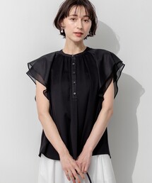 アキハコンビ ラッフルスリーブ カットソー