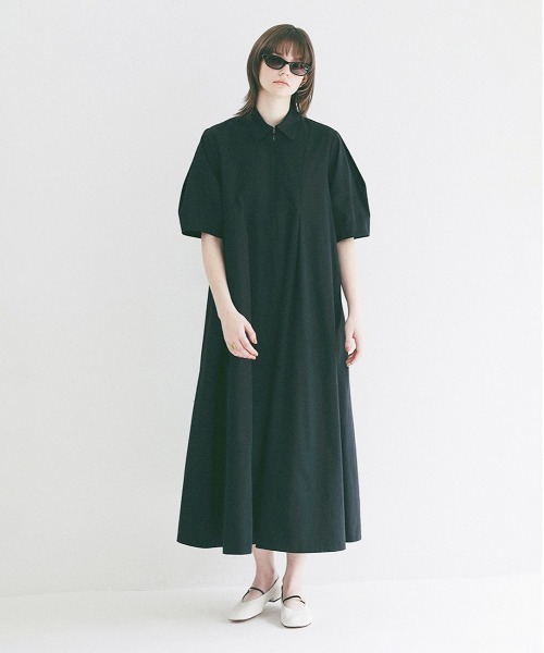 セール】HALF ZIP FLARE ONE PIECE（ワンピース）｜CLANE（クラネ）の