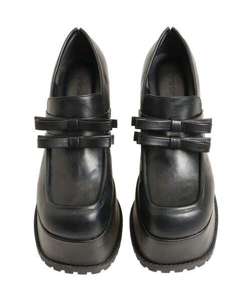 EMODA（エモダ）の「リボンプラットフォームローファー（ローファー・レディース・ブラウン/ブラック・SMALL/MEDIUM/LARGE）」の6枚目の写真