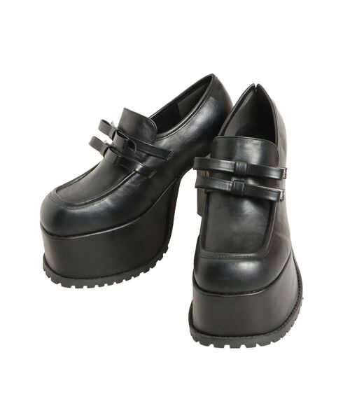 EMODA（エモダ）の「リボンプラットフォームローファー（ローファー・レディース・ブラウン/ブラック・SMALL/MEDIUM/LARGE）」の12枚目の写真