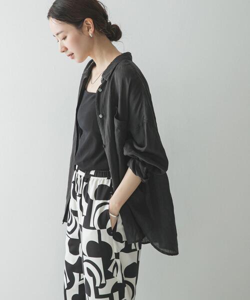 URBAN RESEARCH(アーバンリサーチ)の「ガーメントダイラミーオーバーシャツ(シャツ/ブラウス・レディース・ピンク/ライトブルー/ブラック・FREE)」の7枚目の写真
