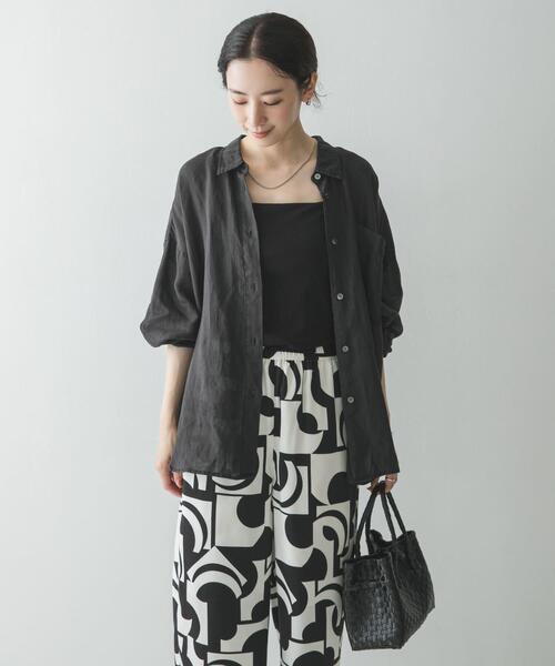 URBAN RESEARCH(アーバンリサーチ)の「ガーメントダイラミーオーバーシャツ(シャツ/ブラウス・レディース・ピンク/ライトブルー/ブラック・FREE)」の8枚目の写真