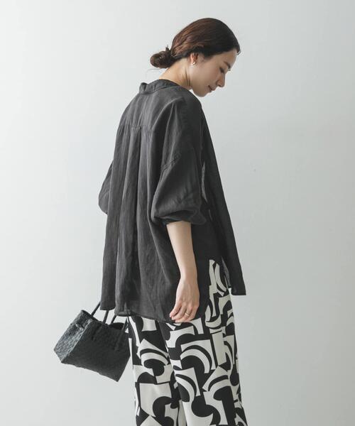 URBAN RESEARCH(アーバンリサーチ)の「ガーメントダイラミーオーバーシャツ(シャツ/ブラウス・レディース・ピンク/ライトブルー/ブラック・FREE)」の9枚目の写真