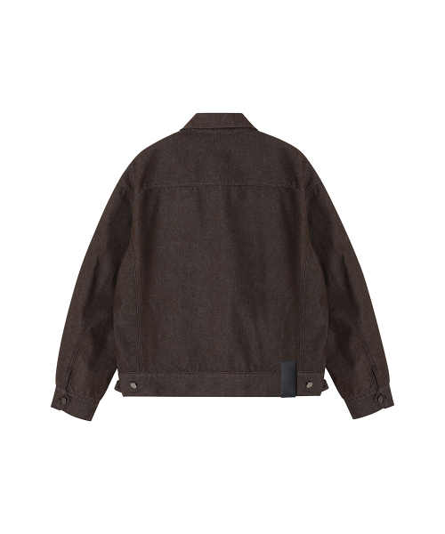 NOIRER(ノイア)の「オーバーサイズクロップデニムジャケット(ブラウン)(デニムジャケット・メンズ・その他・48/50/52)」の3枚目の写真