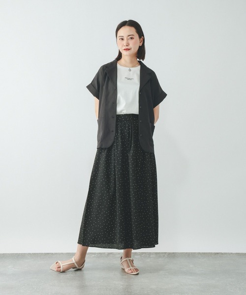 GLOBAL WORK(グローバルワーク)の「Airy Breezeシャツジャケット/645120(シャツ/ブラウス・レディース・ダークグレー/ブラウン系その他6/グレイッシュベージュ・MEDIUM/LARGE)」の4枚目の写真