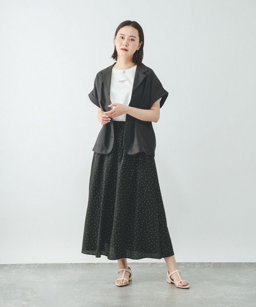 GLOBAL WORK(グローバルワーク)の「Airy Breezeシャツジャケット/645120(シャツ/ブラウス・レディース・ダークグレー/ブラウン系その他6/グレイッシュベージュ・MEDIUM/LARGE)」の5枚目の写真