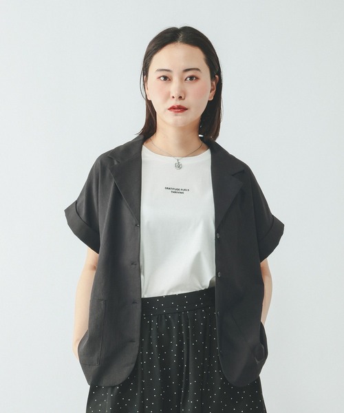 GLOBAL WORK(グローバルワーク)の「Airy Breezeシャツジャケット/645120(シャツ/ブラウス・レディース・ダークグレー/ブラウン系その他6/グレイッシュベージュ・MEDIUM/LARGE)」の6枚目の写真