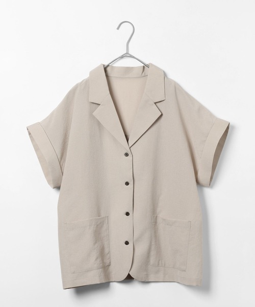 GLOBAL WORK(グローバルワーク)の「Airy Breezeシャツジャケット/645120(シャツ/ブラウス・レディース・ダークグレー/ブラウン系その他6/グレイッシュベージュ・MEDIUM/LARGE)」の15枚目の写真