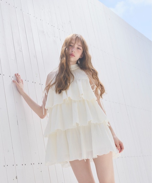 Heather(ヘザー)の「マルチWAYアメスリミニワンピース 1000276(ワンピース・レディース・アイボリー/ブラック系その他/ホワイト系その他・FREE)」の2枚目の写真