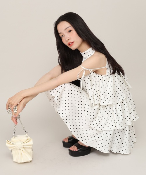 Heather(ヘザー)の「マルチWAYアメスリミニワンピース 1000276(ワンピース・レディース・アイボリー/ブラック系その他/ホワイト系その他・FREE)」の15枚目の写真