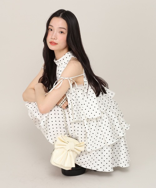 Heather(ヘザー)の「マルチWAYアメスリミニワンピース 1000276(ワンピース・レディース・アイボリー/ブラック系その他/ホワイト系その他・FREE)」の16枚目の写真