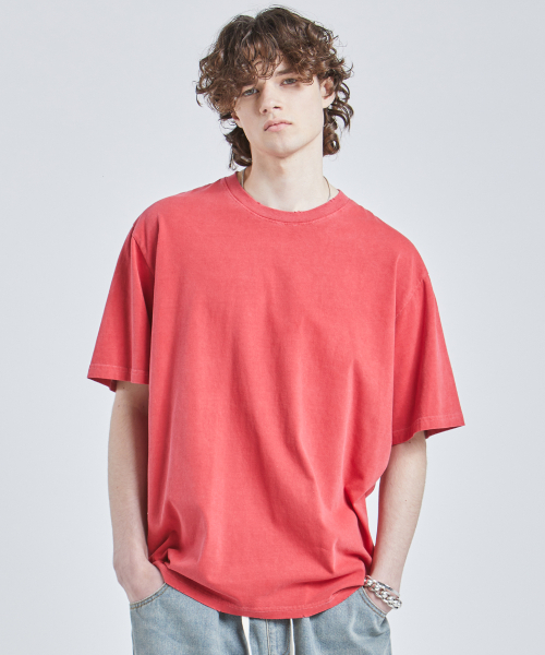 VTWO(ブイツー)の「ヴィンテージピグメントTシャツ(レッド)(Tシャツ/カットソー・メンズ・その他・MEDIUM/LARGE)」の1枚目の写真