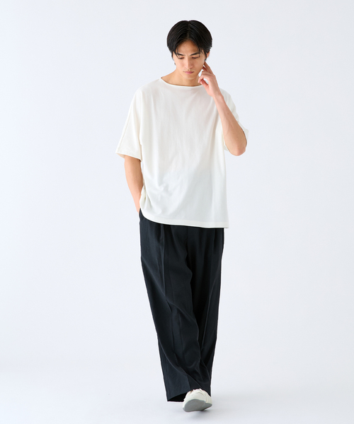 Product Twelve（プロダクトトゥエルブ）の「EDIFICE by Product Twelve リファインドドルマンシャツ（Tシャツ/カットソー・メンズ・ホワイト/ブラウン・LARGE/MEDIUM）」の4枚目の写真