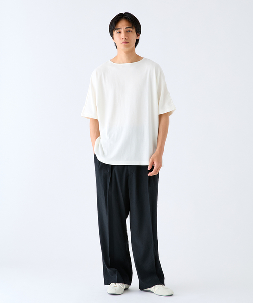 Product Twelve（プロダクトトゥエルブ）の「EDIFICE by Product Twelve リファインドドルマンシャツ（Tシャツ/カットソー・メンズ・ホワイト/ブラウン・LARGE/MEDIUM）」の5枚目の写真