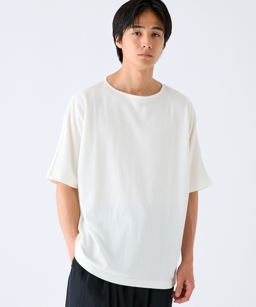 Product Twelve（プロダクトトゥエルブ）の「EDIFICE by Product Twelve リファインドドルマンシャツ（Tシャツ/カットソー・メンズ・ホワイト/ブラウン・LARGE/MEDIUM）」の7枚目の写真
