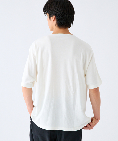 Product Twelve（プロダクトトゥエルブ）の「EDIFICE by Product Twelve リファインドドルマンシャツ（Tシャツ/カットソー・メンズ・ホワイト/ブラウン・LARGE/MEDIUM）」の9枚目の写真