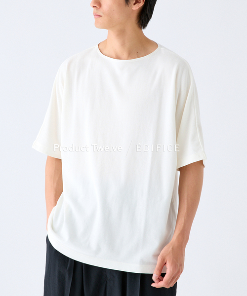 Product Twelve（プロダクトトゥエルブ）の「EDIFICE by Product Twelve リファインドドルマンシャツ（Tシャツ/カットソー・メンズ・ホワイト/ブラウン・LARGE/MEDIUM）」の21枚目の写真