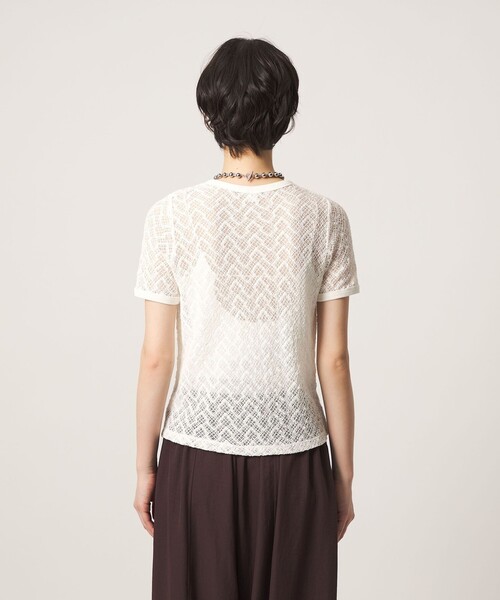 CITEN(シテン)の「<CITEN>カットレースハーフスリーブT(Tシャツ/カットソー・レディース・ホワイト/ブラック・FREE)」の15枚目の写真