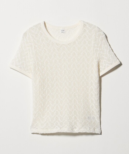 CITEN(シテン)の「<CITEN>カットレースハーフスリーブT(Tシャツ/カットソー・レディース・ホワイト/ブラック・FREE)」の16枚目の写真